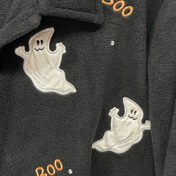 The Quacker Factory Halloween fleece button up women’s 1x - Picture 2 of 8
